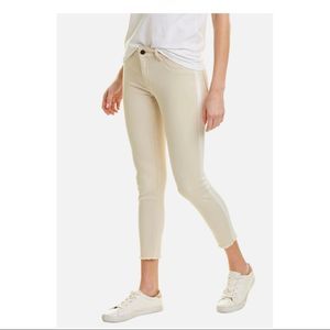 DL1961 Beige Florence Sheridan Cropped Mid-Rise Instasculpt Skinny Jean